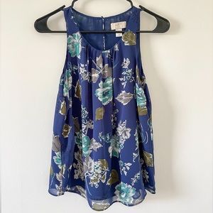 Loft Blue Floral Tank